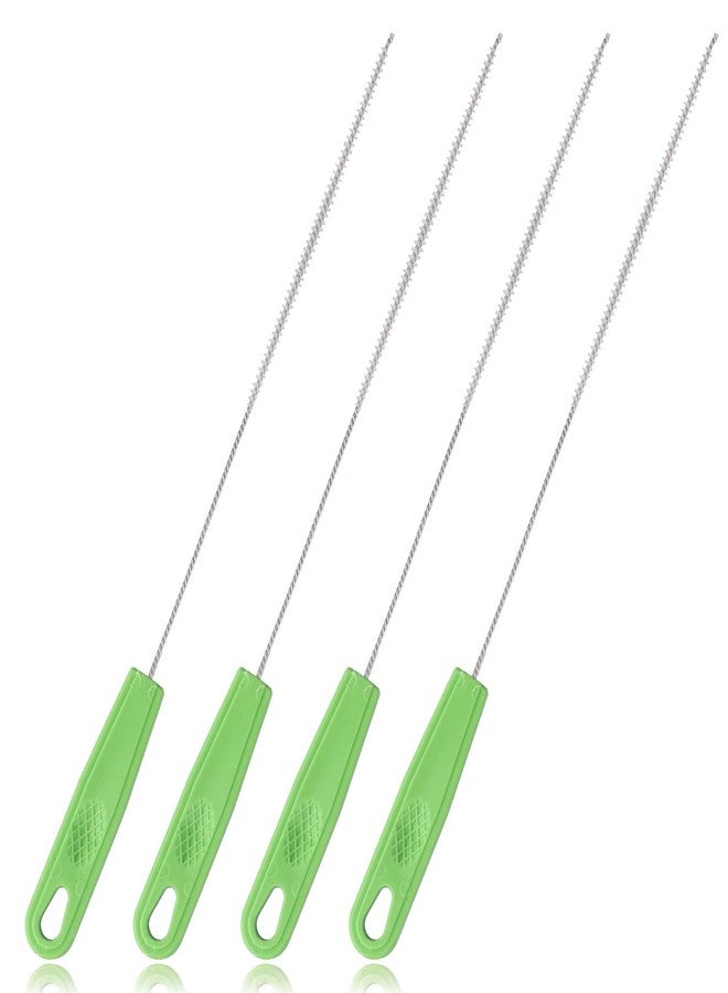 Penitue 4pcs Straw Cleaner Brushes, Ergonomic Handle Straw Cleaning Tool Set for Extra Long Reusable Straws Small Baby Bottles Tubes Water Bottle Pipe Traw Brush (Green) ﻿ - Image 1
